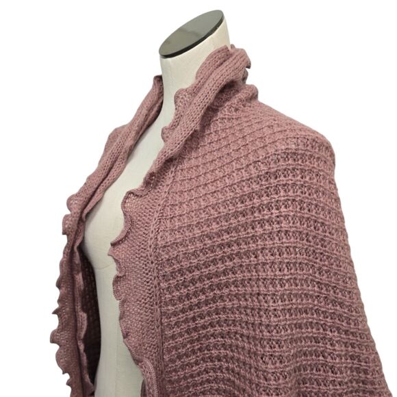 Moth Anthropologie Cardigan Layering Transitional Scalloped Lettuce Edge Size XS - Picture 8 of 11